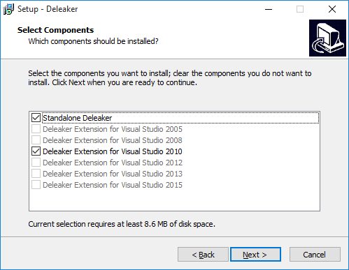 Components page